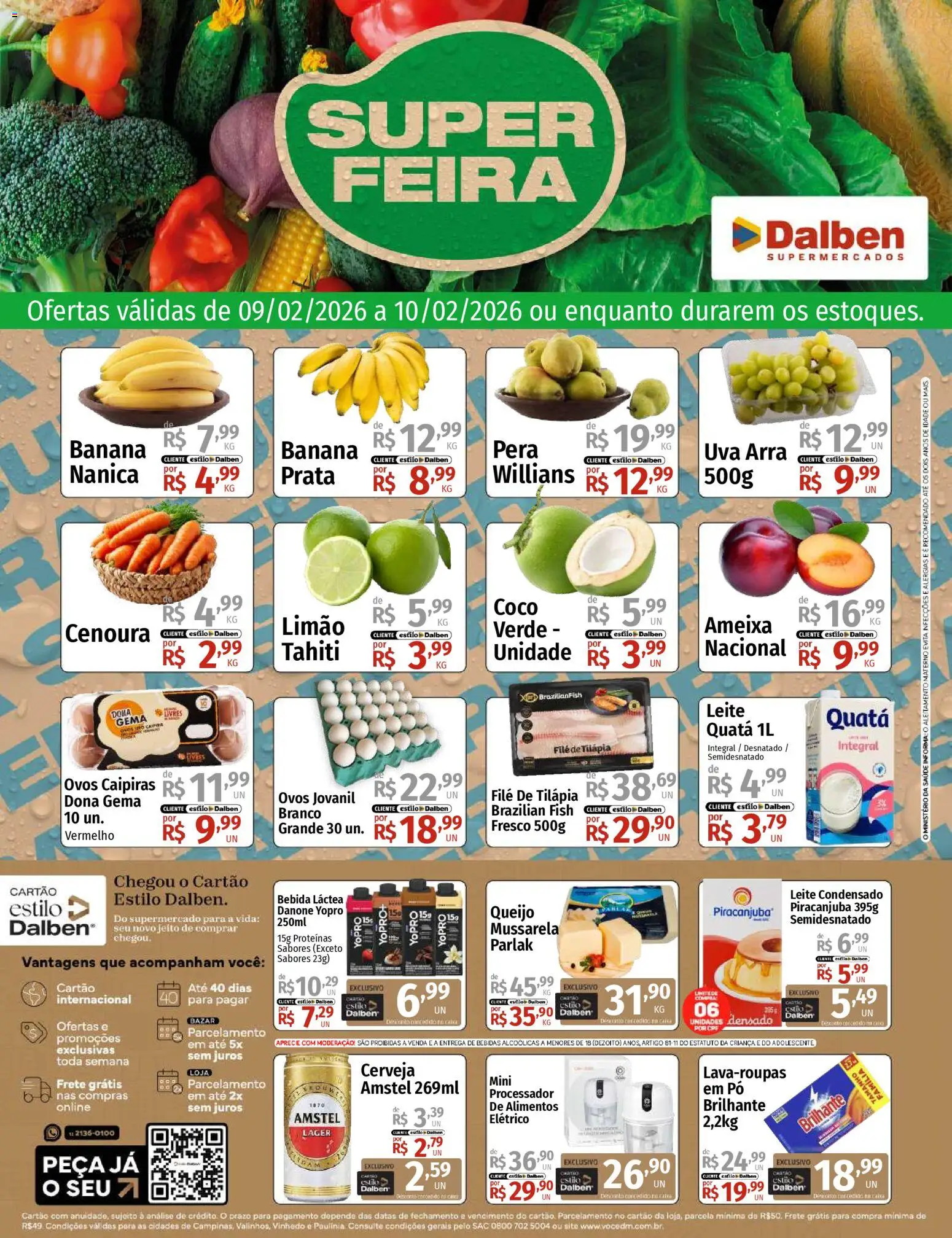 Pré-Visualização do folheto "Ofertas da semana" da loja Supermercado Dalben válido a partir de 09/02/2026