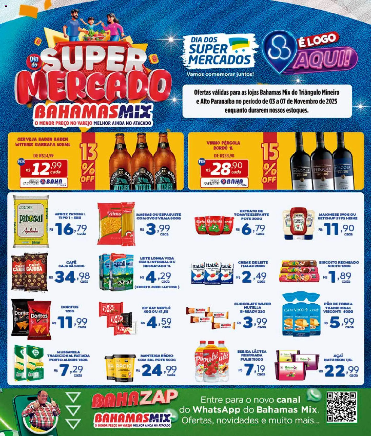 Pré-Visualização do folheto "Ofertas Especial Dia do Supermercado" da loja Bahamas Mix válido a partir de 03/11/2025