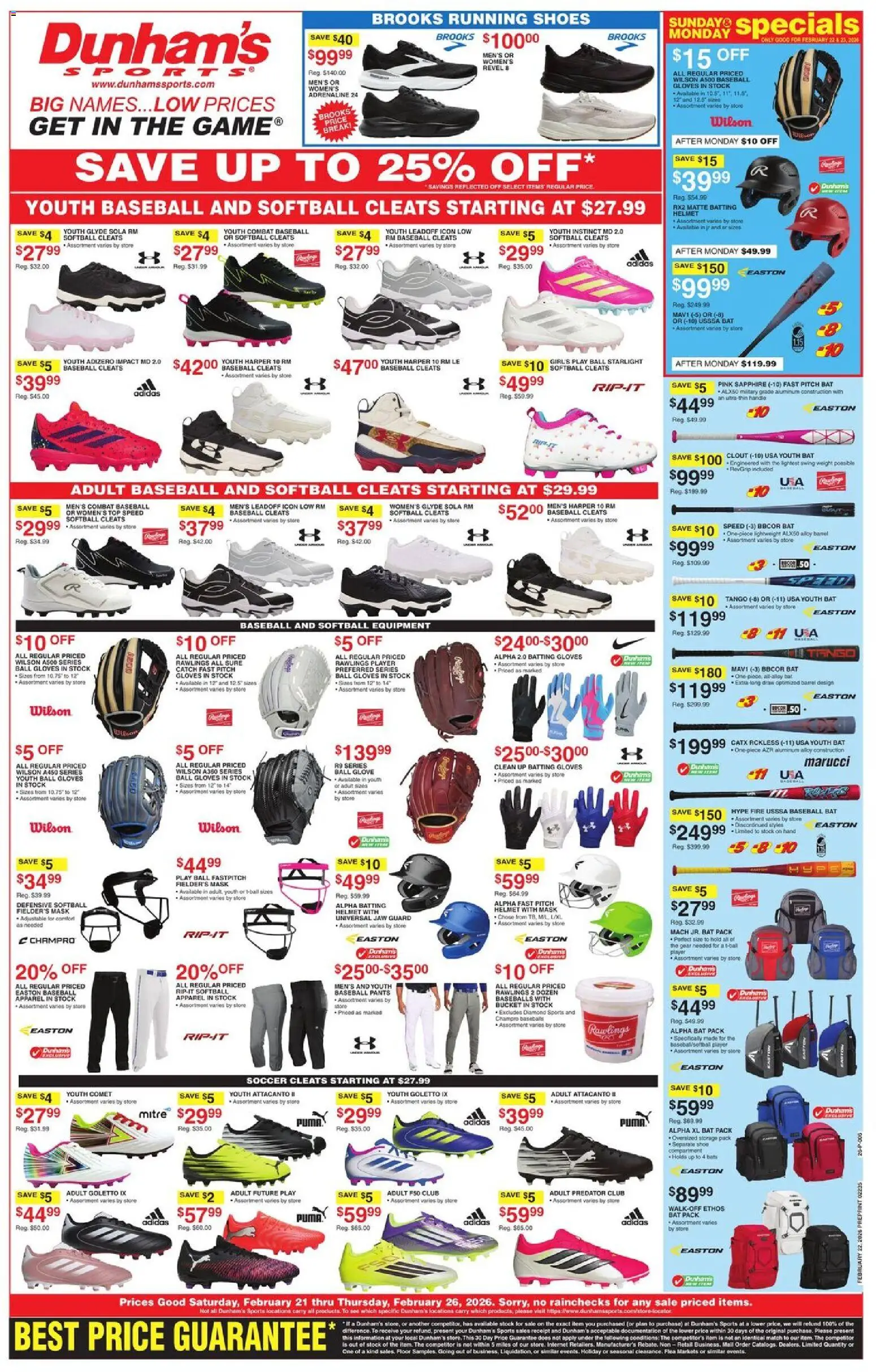 Ad Preview of Dunham's Sports Weekly Ad from 02/21/2026