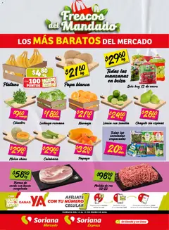 Vista previa las ofertas de la tienda Soriana - Frescos del Mandado Mercado: BCS, Son y Sin Frescos del Mandado Mercado: BCS, Son y Sin desde el 13/01/2026 