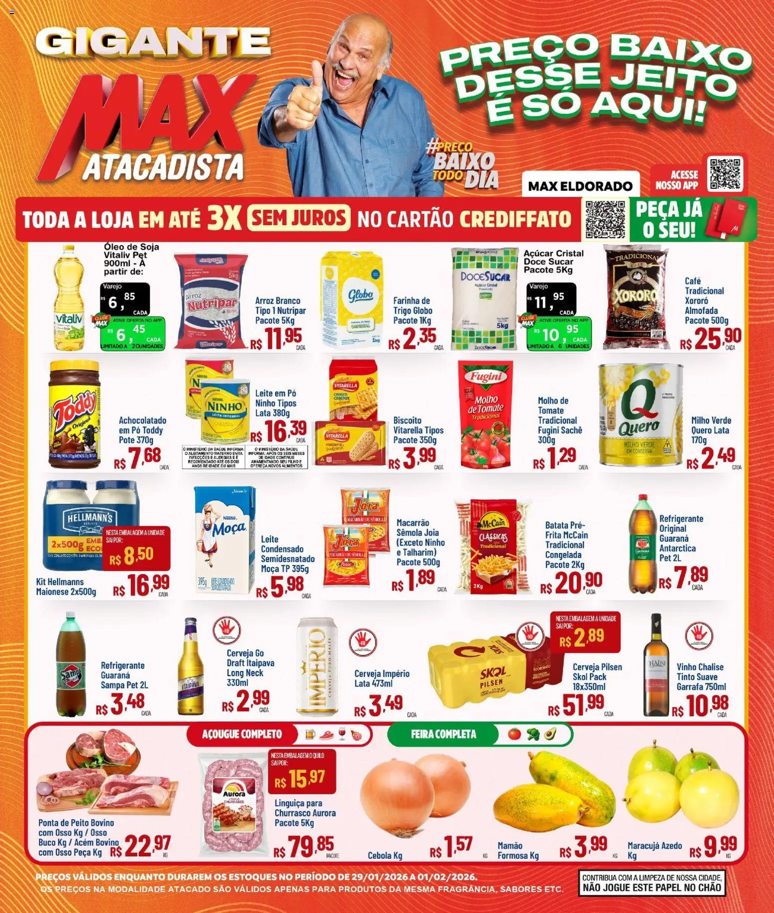 Pré-Visualização do folheto "Ofertas FDS" da loja Max Atacadista válido a partir de 29/01/2026