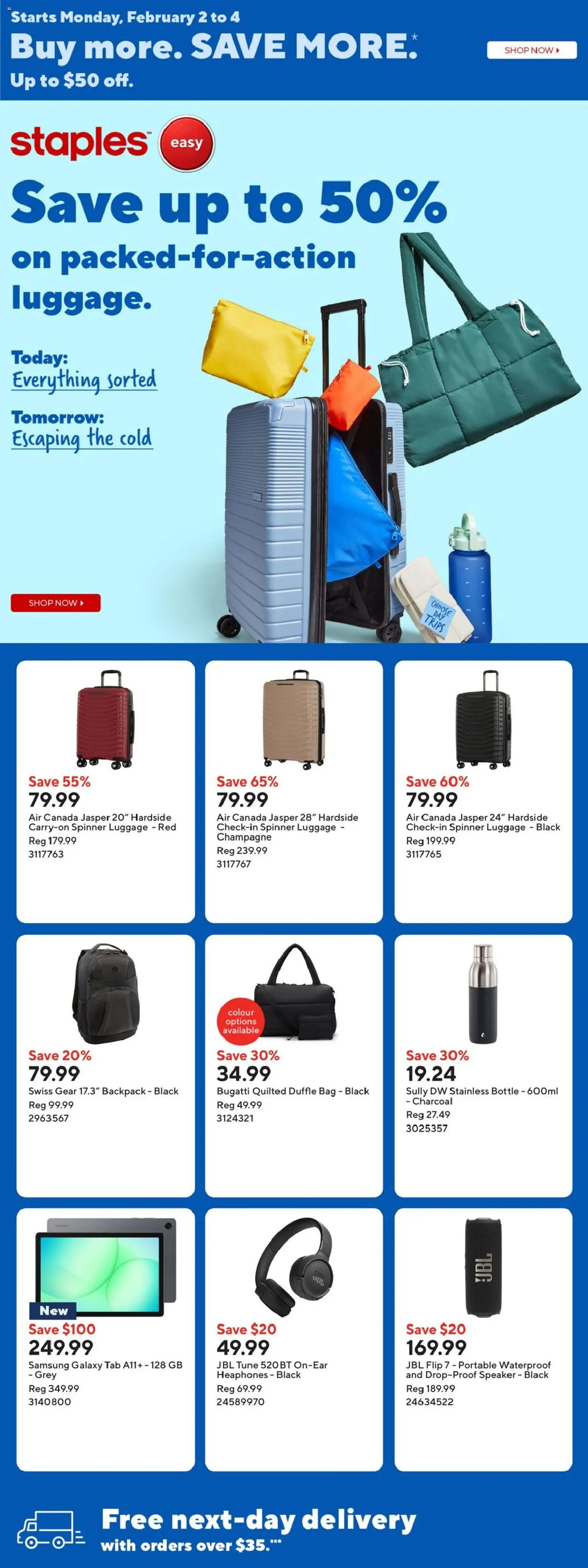 Preview of leaflet Weekly flyer / circulaire from shop Staples is valid from Jan 30, 2026