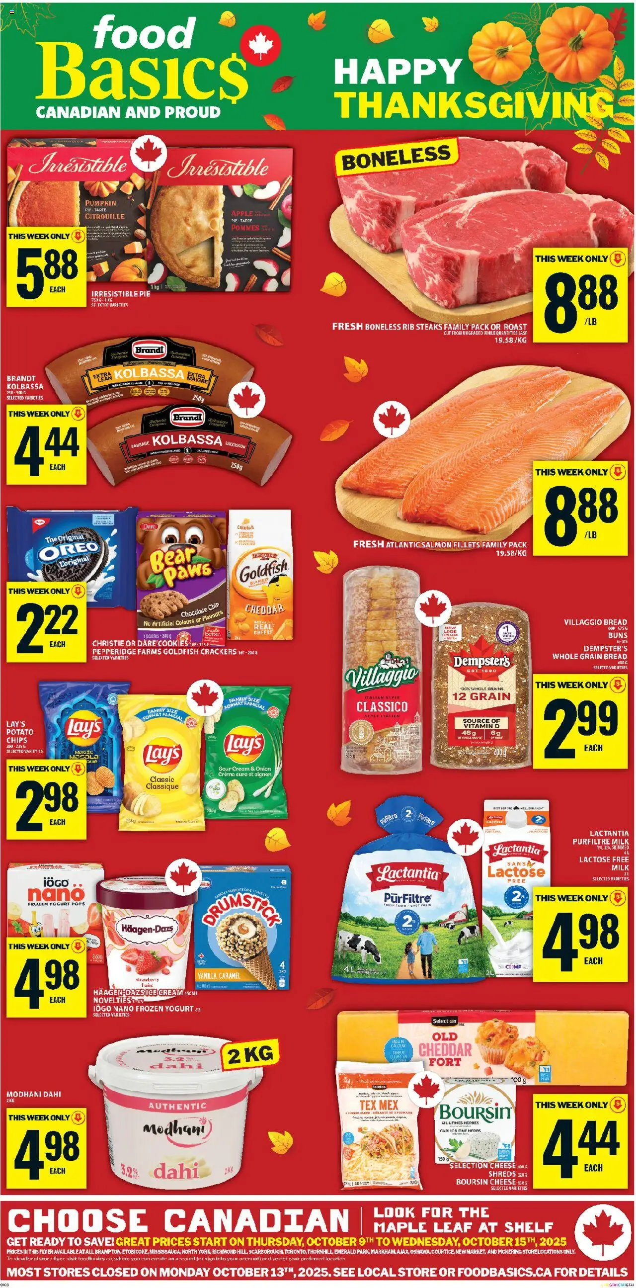 Food Basics flyer valid from Oct 09, 2025 - page number 1