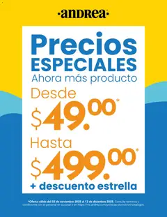 Vista previa las ofertas de la tienda Andrea - Catálogo Precios Especiales desde el 02/11/2025 