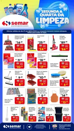 Pré-Visualização do folheto "Semar Supermercado ofertas da Limpeza" da loja Semar Supermercado válido a partir de 27/04/2026