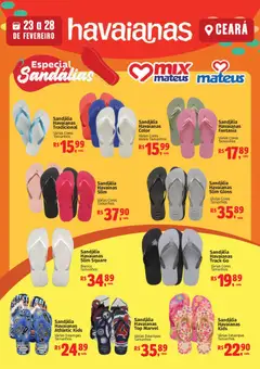 Pré-Visualização do folheto "Ofertas Grande Marcas - Havaianas" da loja Mateus válido a partir de 23/02/2026