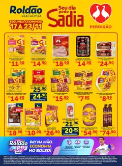 Pré-Visualização do folheto "Ofertas Seu Dia Pede Sadia" da loja Roldão válido a partir de 17/11/2025