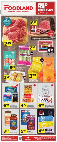 Preview of leaflet Weekly flyer / circulaire from shop Foodland is valid from Jan 22, 2026