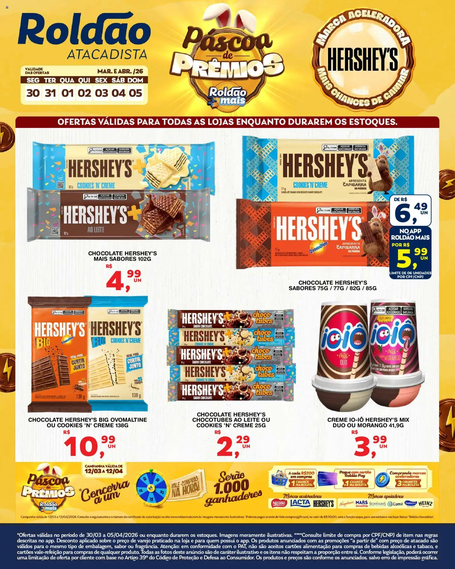 Pré-Visualização do folheto "Roldão ofertas Hershey’s" da loja Roldão válido a partir de 30/03/2026