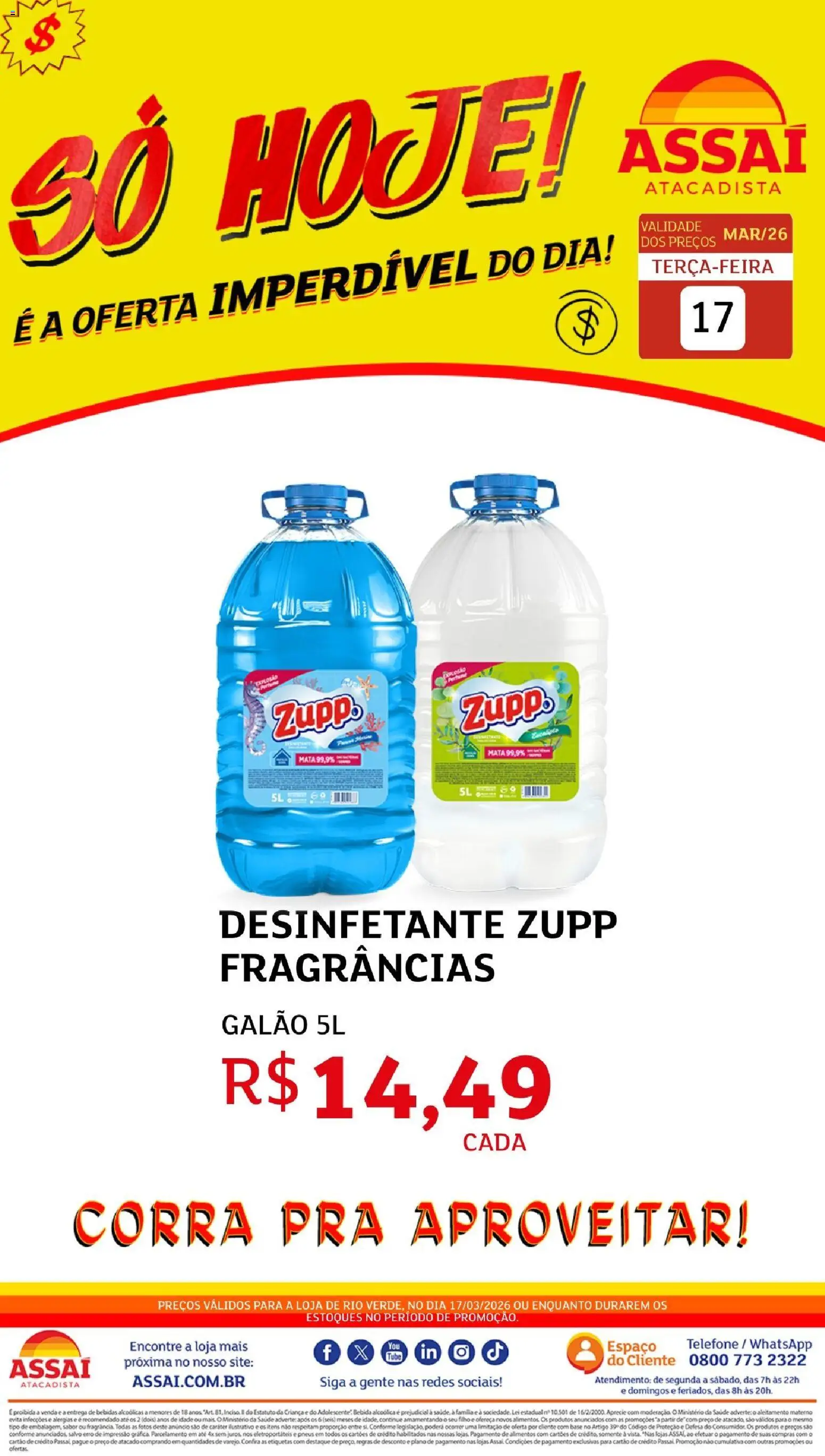 Pré-Visualização do folheto "Assaí Atacadista ofertas - GO" da loja Assaí Atacadista válido a partir de 17/03/2026