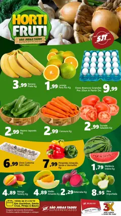 Pré-Visualização do folheto "Ofertas Hortifruti" da loja São Judas Tadeu válido a partir de 21/10/2025