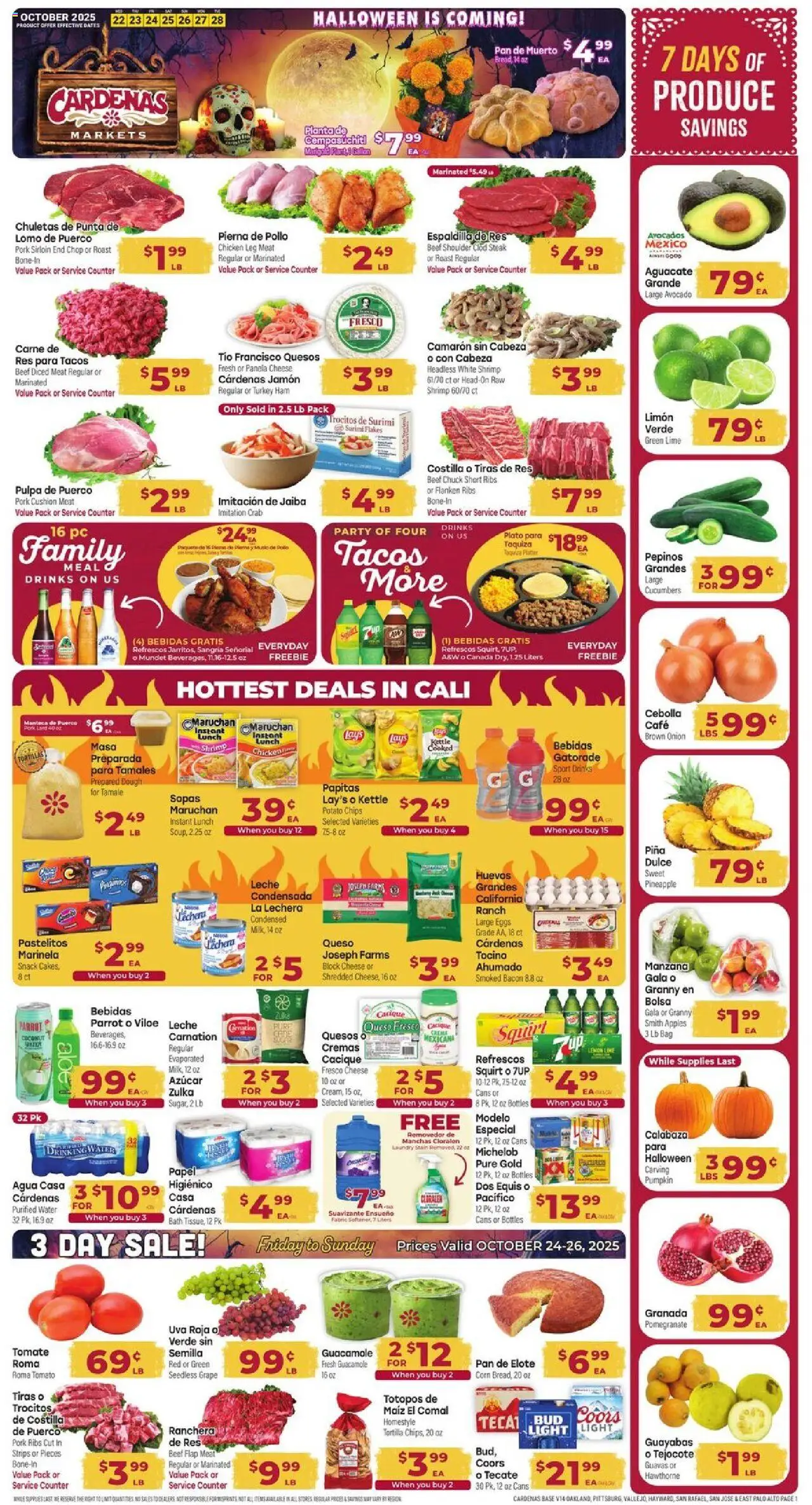 Cardenas Weekly Ad from 10/22/2025 - Flyer - Page number 1