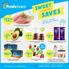 Preview of catalogue Catalogue from shop FreshChoice valid 29 Sept 2025
