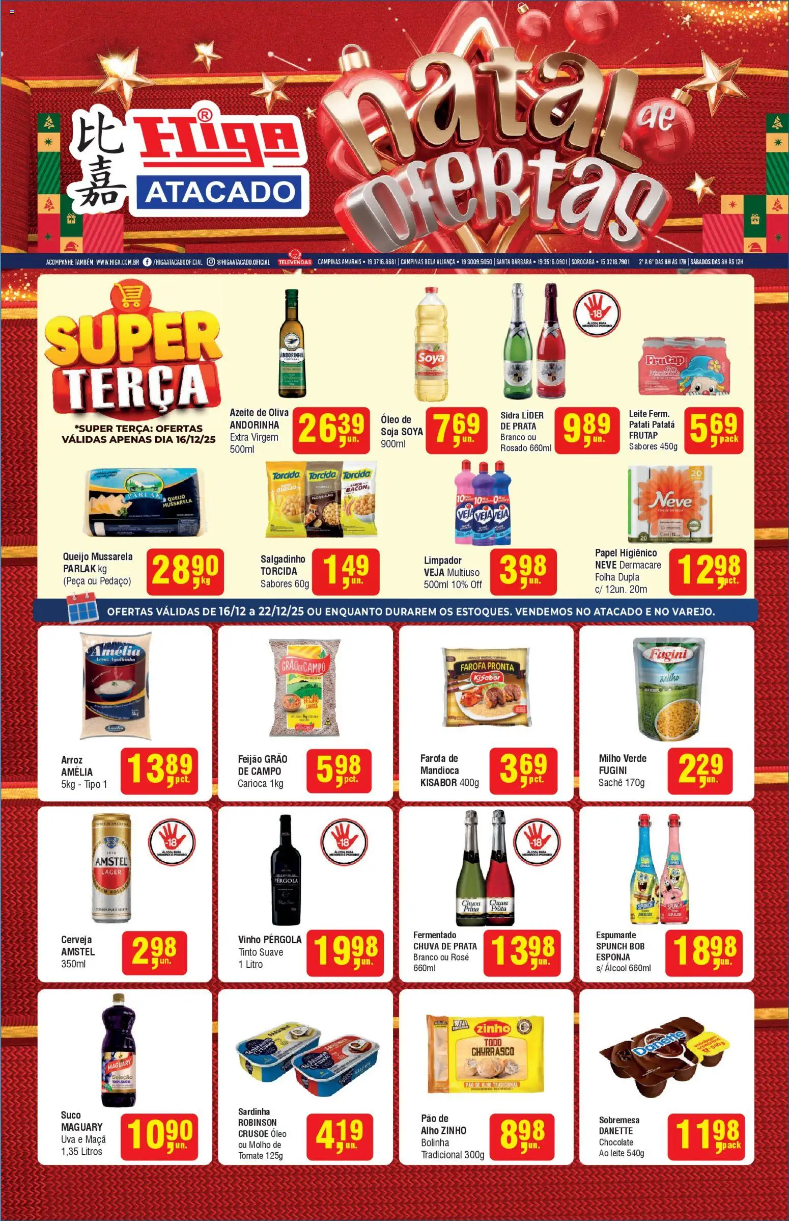Pré-Visualização do folheto "Ofertas da semana" da loja Higa Atacado válido a partir de 16/12/2025