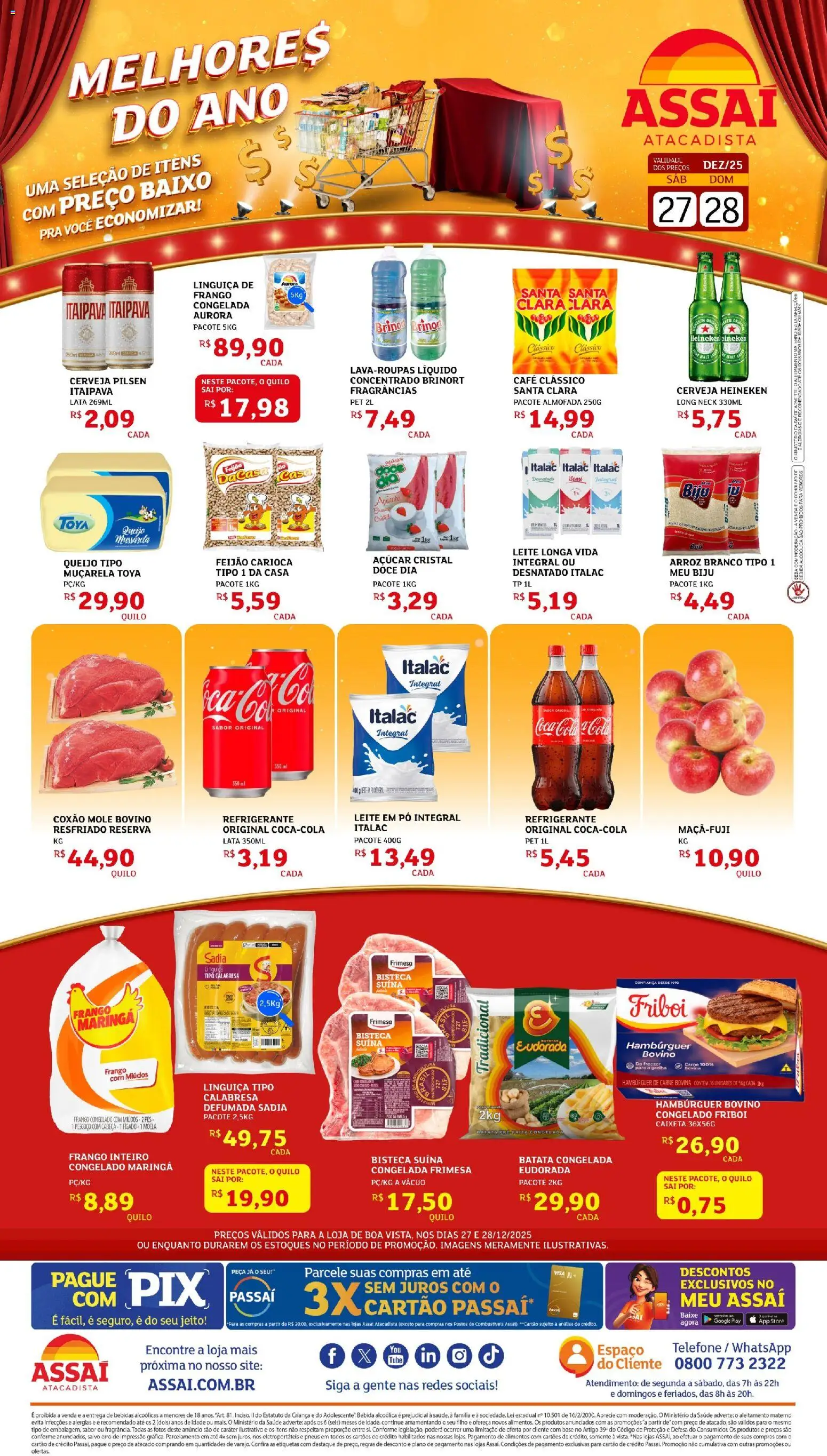 Pré-Visualização do folheto "Encarte - RR" da loja Assaí Atacadista válido a partir de 27/12/2025