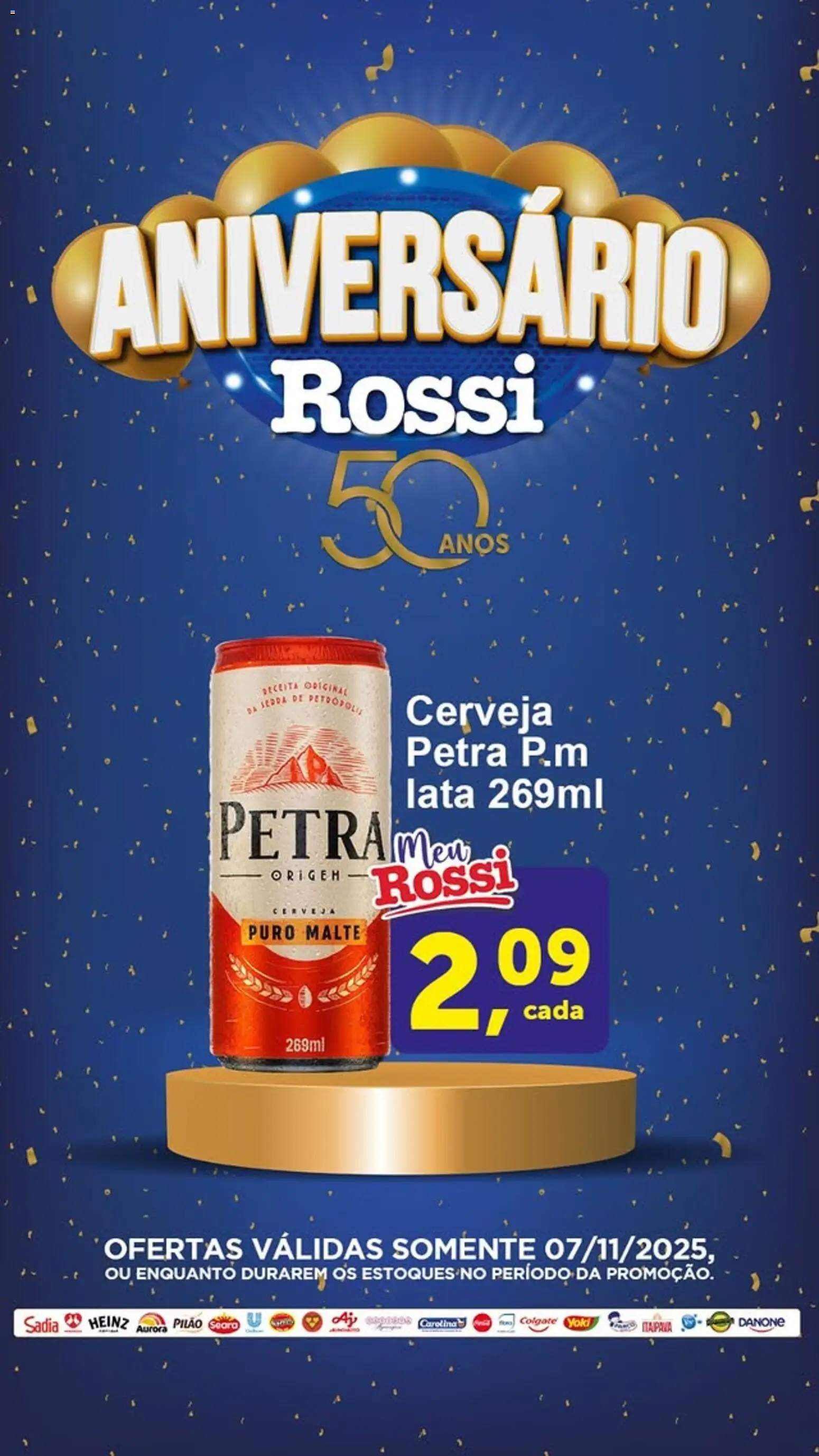 Pré-Visualização do folheto "Ofertas do Dia" da loja Rossi Supermercados válido a partir de 07/11/2025