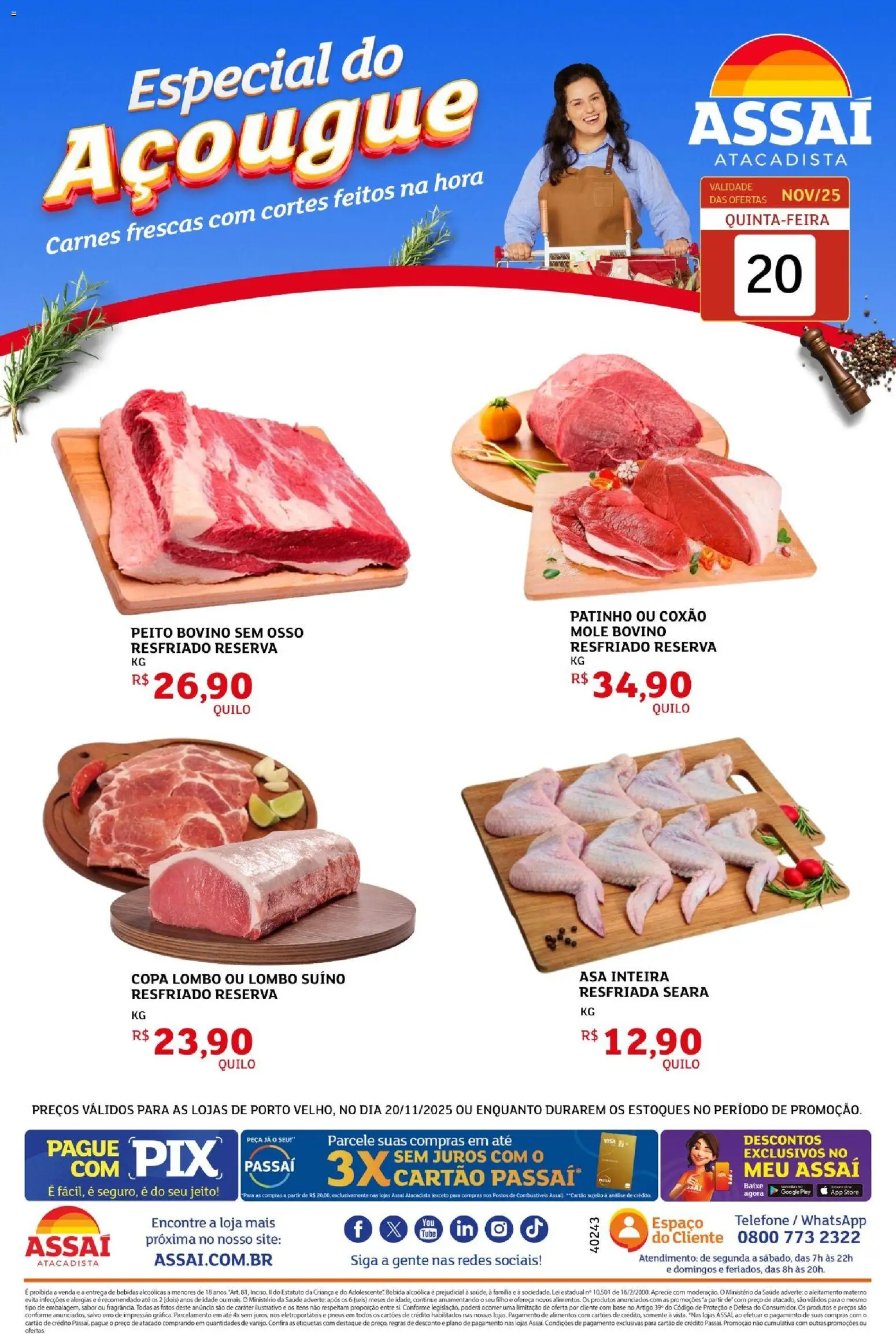 Pré-Visualização do folheto "Encarte - RO" da loja Assaí Atacadista válido a partir de 20/11/2025