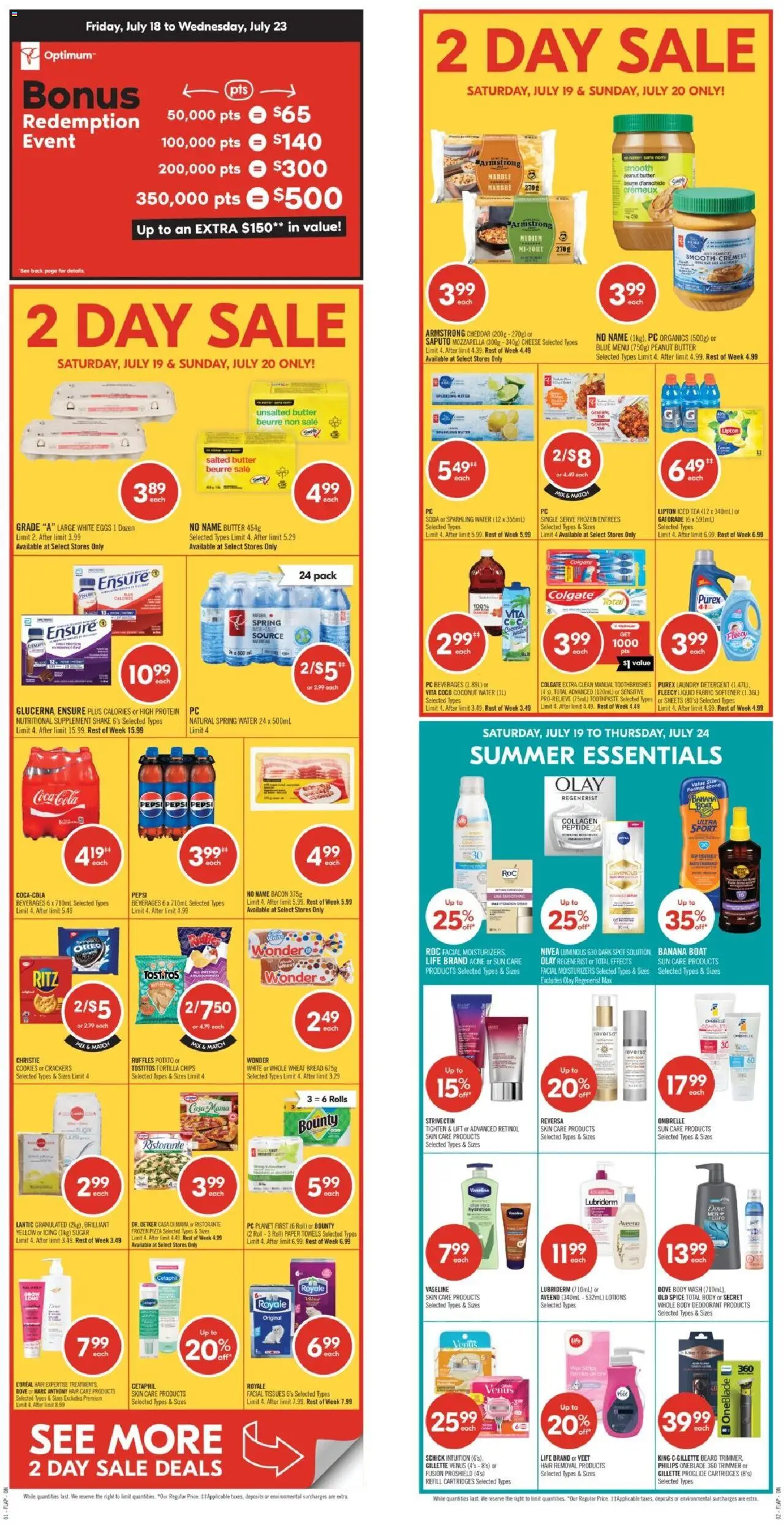Shoppers flyer valid from Jul 19, 2025 - page number 1