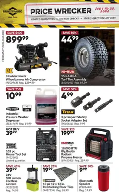 Un aperçu du dépliant Price Wrecker du magasin Princess Auto est valide à partir 1 févr. 2026