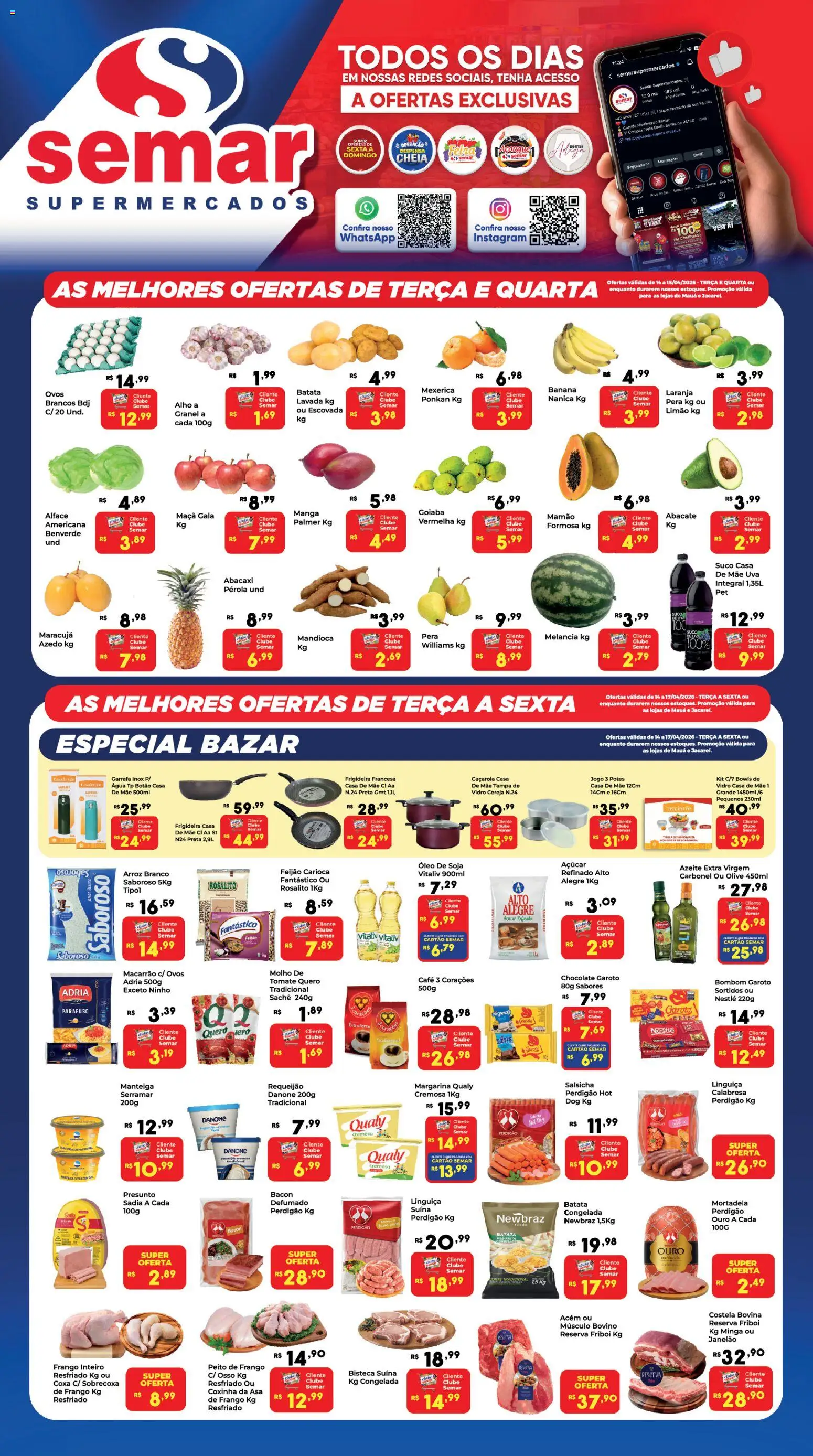 Pré-Visualização do folheto "Semar Supermercado - Ofertas da semana" da loja Semar Supermercado válido a partir de 14/04/2026