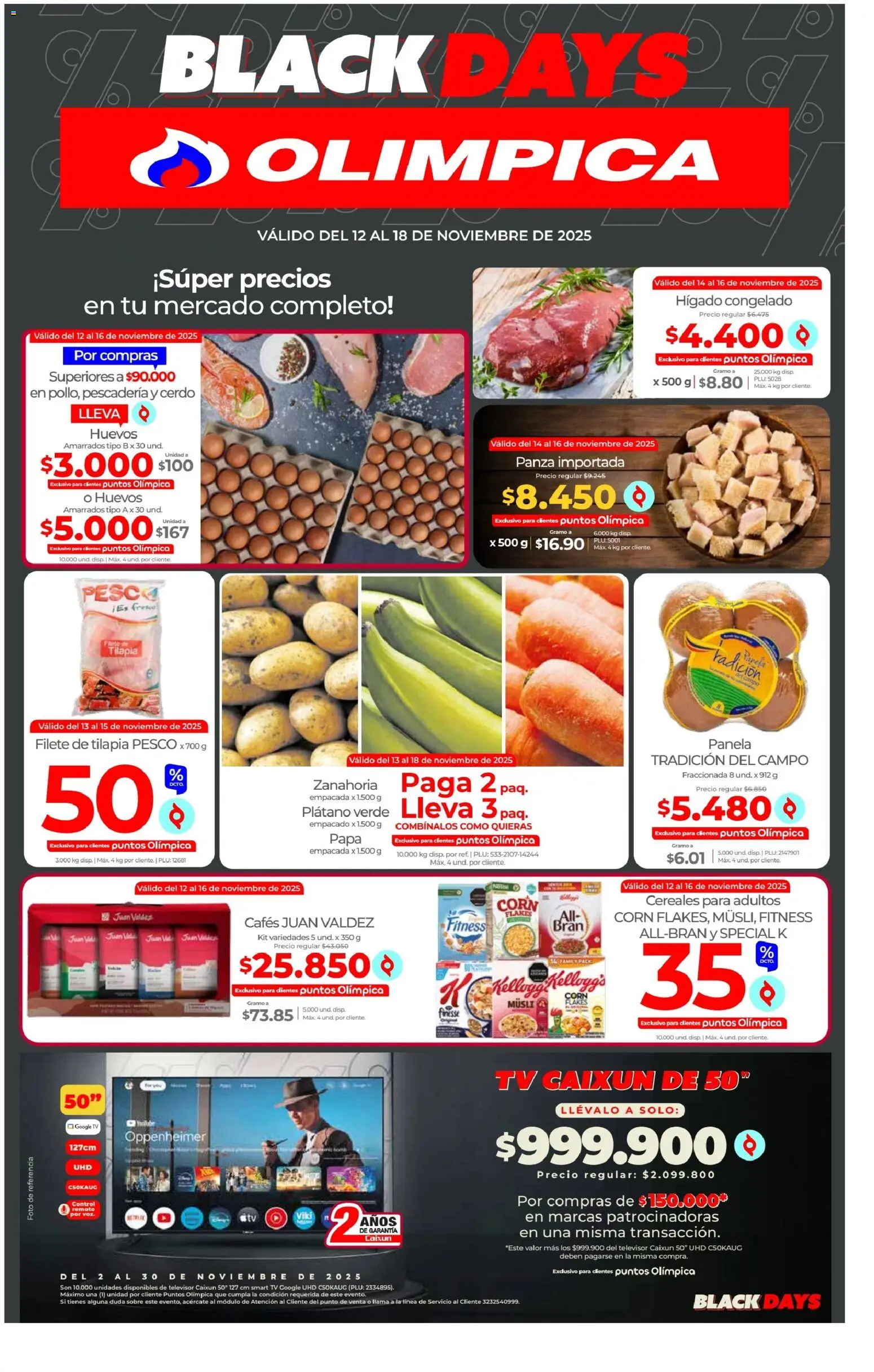  Vista previa del prospecto Ofertas BLACK DAYS del almacen Olímpica válida del 12/11/2025 al 18/11/2025