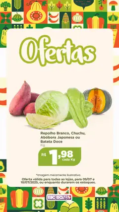Pré-Visualização do folheto "Ofertas Sacolão" da loja Big Box válido a partir de 09/07/2025