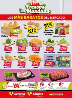 Vista previa las ofertas de la tienda Soriana - Frescos del Mandado Mercado: Tamaulipas Frescos del Mandado Mercado: Tamaulipas desde el 13/01/2026 
