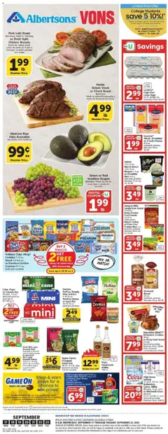 Ad Preview of Vons Weekly Ad from 09/17/2025
