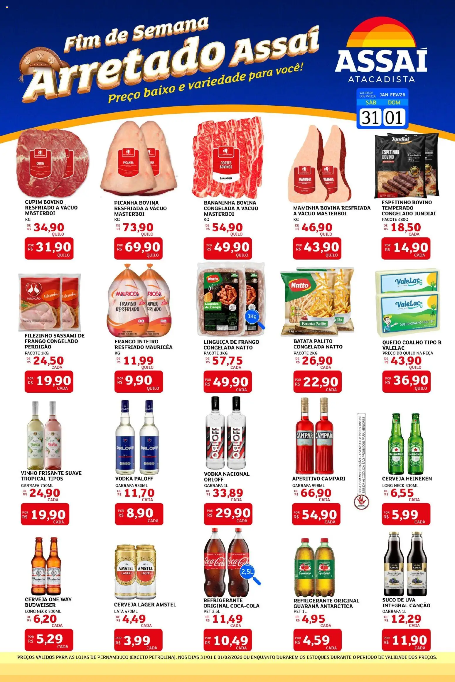 Pré-Visualização do folheto "Encarte - PE" da loja Assaí Atacadista válido a partir de 31/01/2026