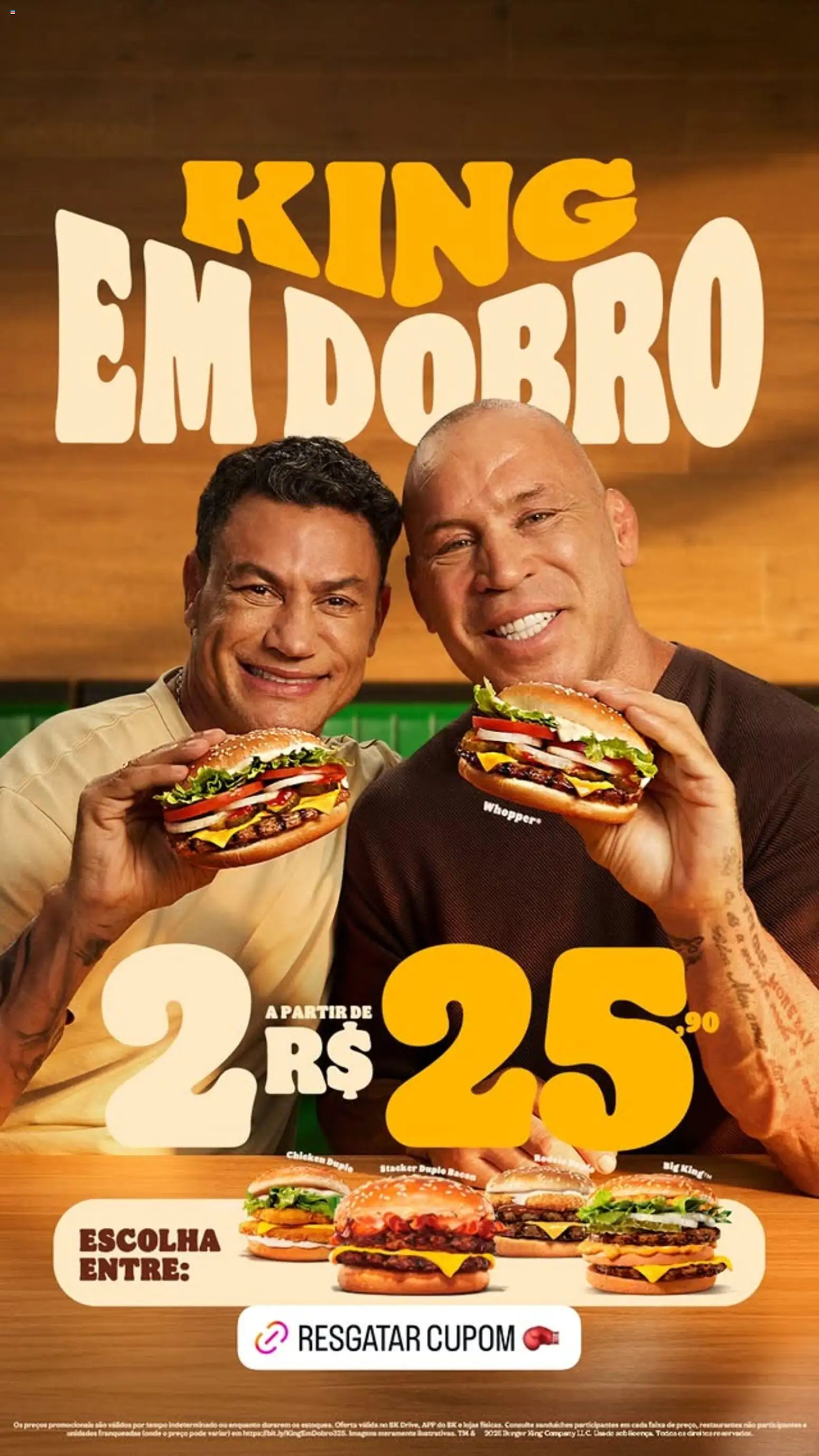 Pré-Visualização do folheto "Ofertas atuais" da loja Burger King válido a partir de 07/11/2025