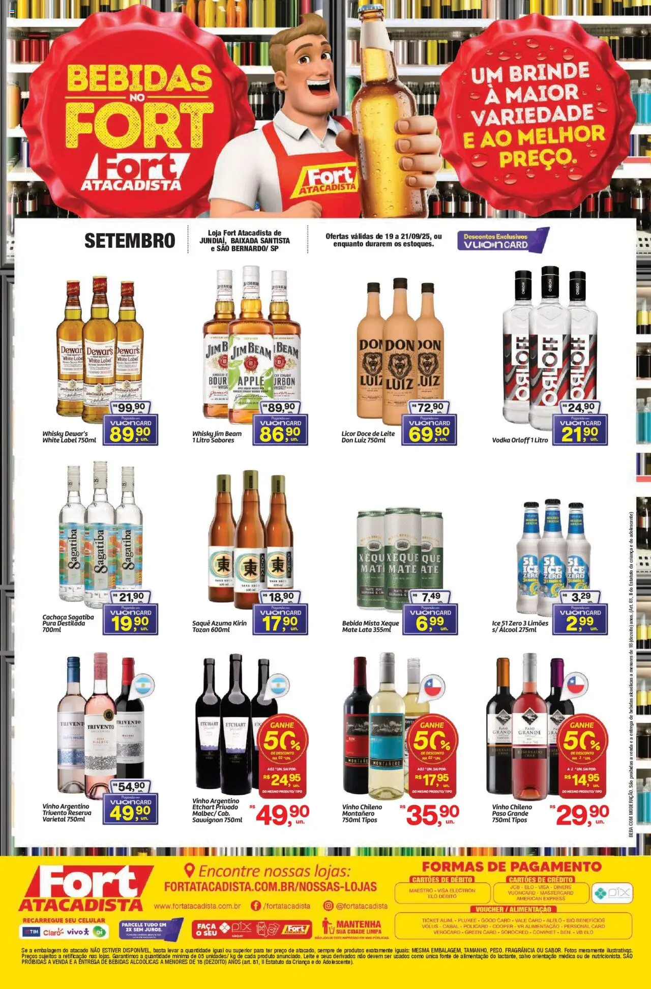 Fort Atacadista folheto "Ofertas Bebidas" válido a partir de 19/09/2025 - número de página 1