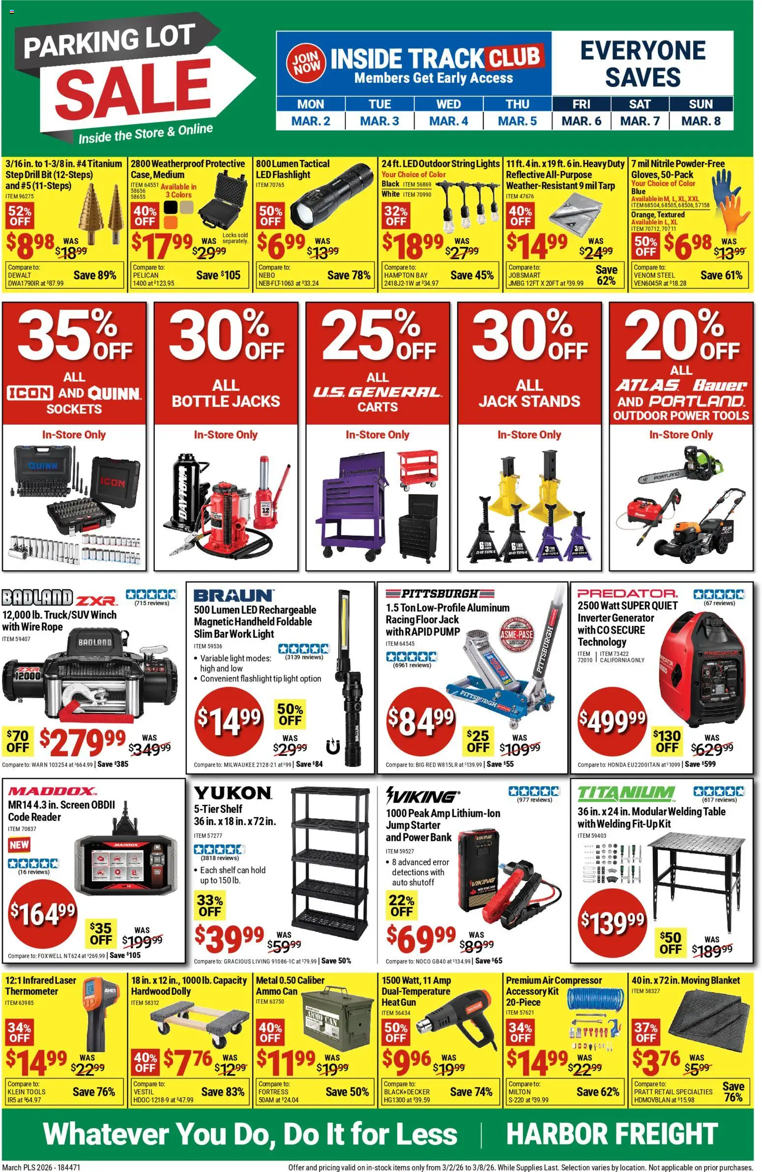 Ad Preview of Harbor Freight Harbor Freight Weekly Ad from 03/02/2026