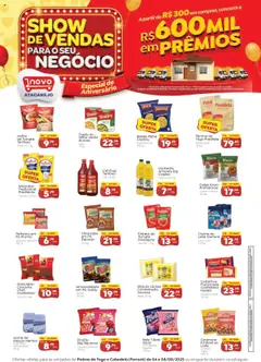 Pré-Visualização do folheto "Ofertas Show de Vendas" da loja Novo Atacarejo válido a partir de 04/08/2025