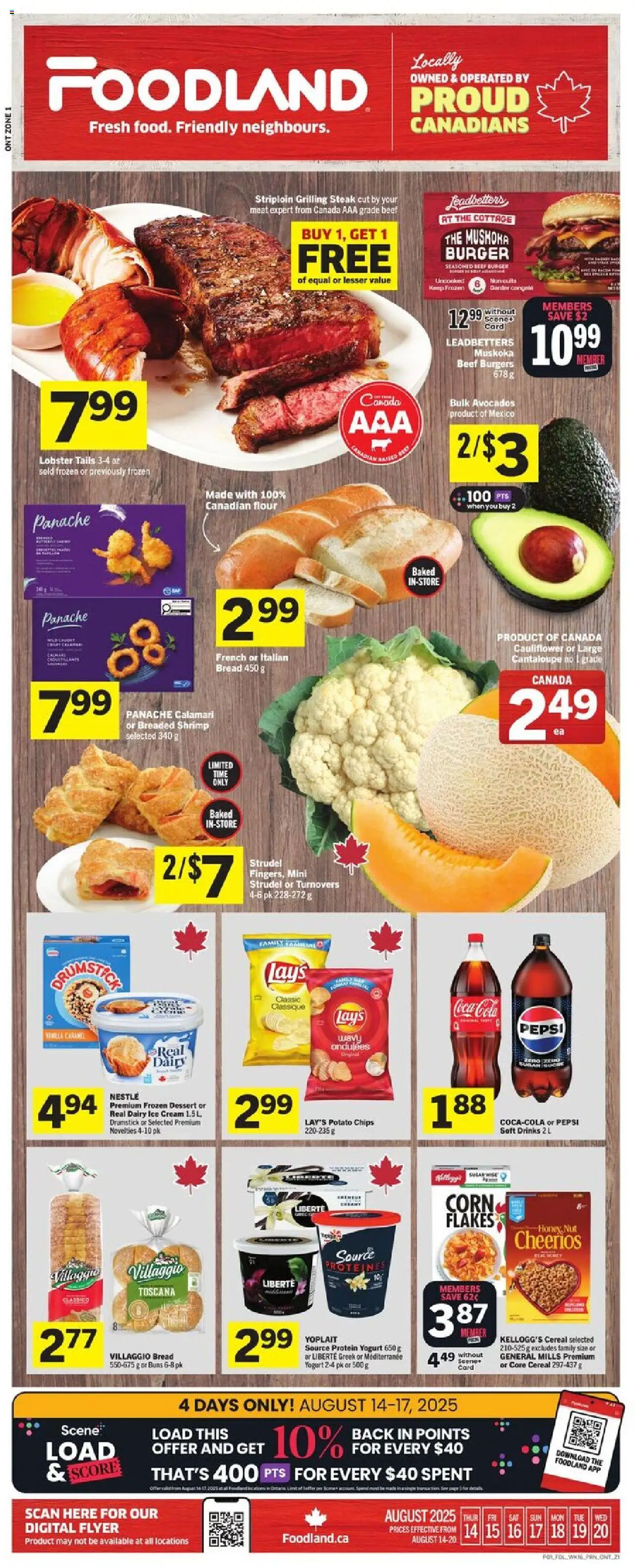 Foodland flyer valid from Aug 14, 2025 - page number 1