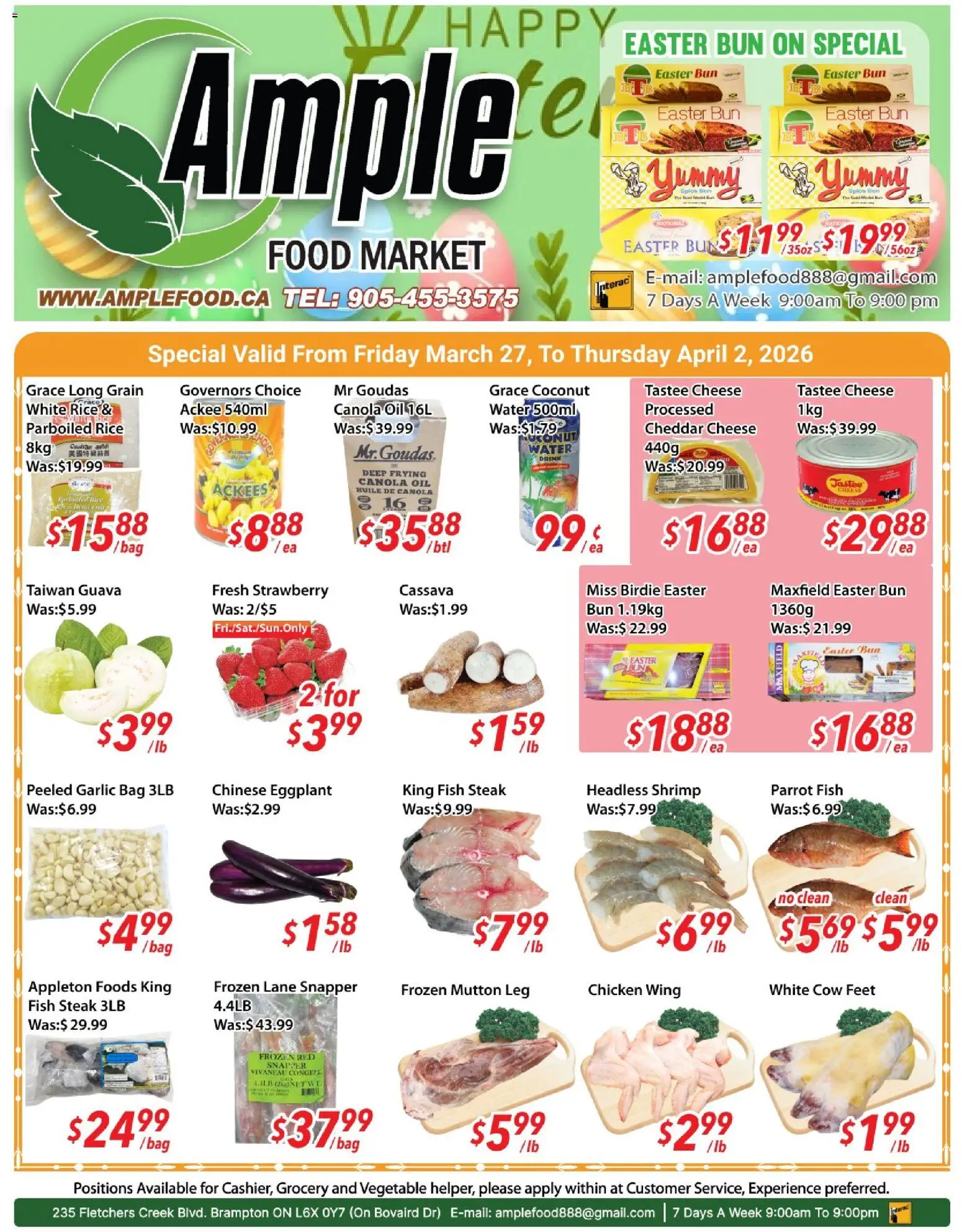 Preview of leaflet Ample Food Market weekly flyer Brampton from shop Ample Food Market is valid from Mar 27, 2026