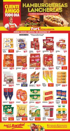 Pré-Visualização do folheto "Ofertas Hamburguerias Lancherias" da loja Fort Atacadista válido a partir de 17/11/2025