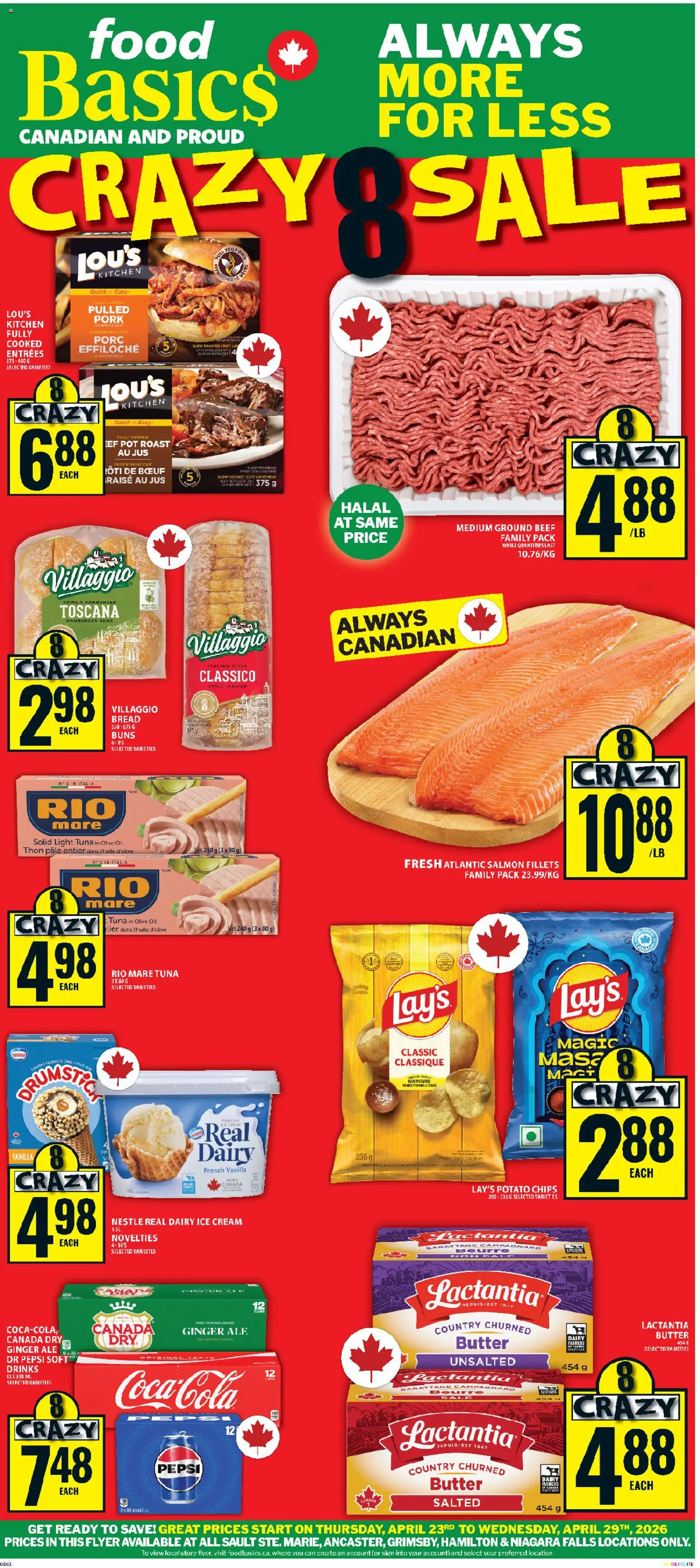 Preview of leaflet Food Basics weekly flyer - Ancaster from shop Food Basics is valid from Apr 23, 2026