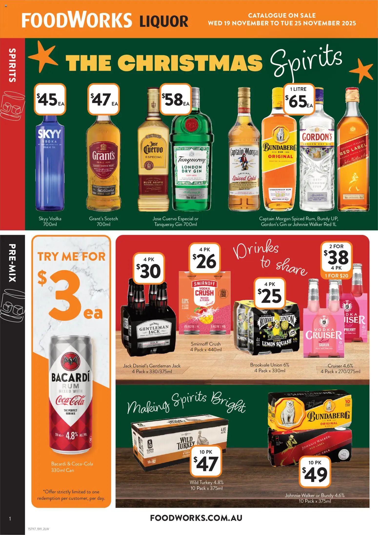 Preview of catalogue Liquor VIC from shop Foodworks valid 19/11/2025