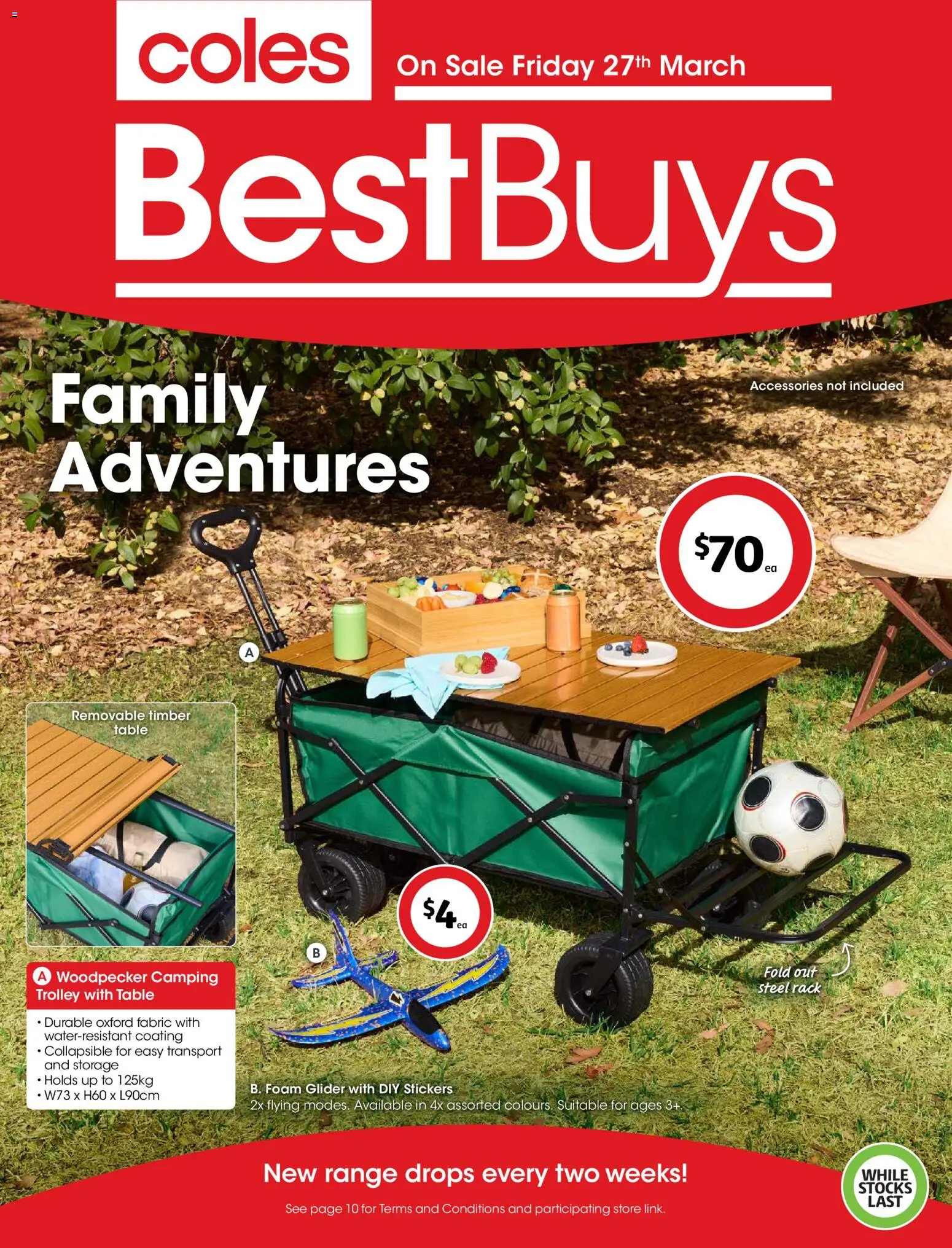 Preview of catalogue Coles Best Buys - Family Adventures from shop Coles valid 27/03/2026