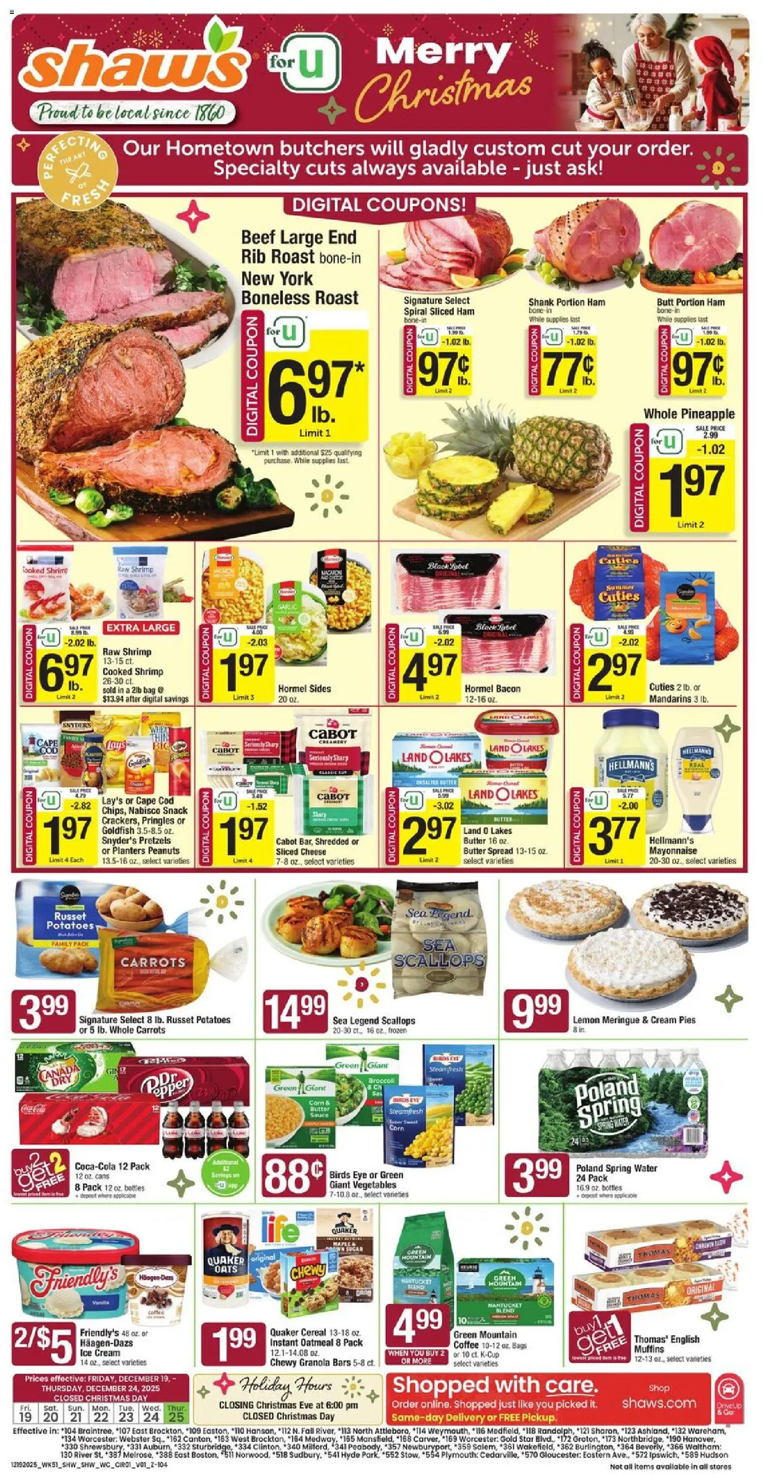 Ad Preview of Shaw's Weekly Ad from 12/19/2025