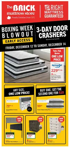 Preview of leaflet Brick Mattress Store from shop The Brick is valid from Dec 12, 2025