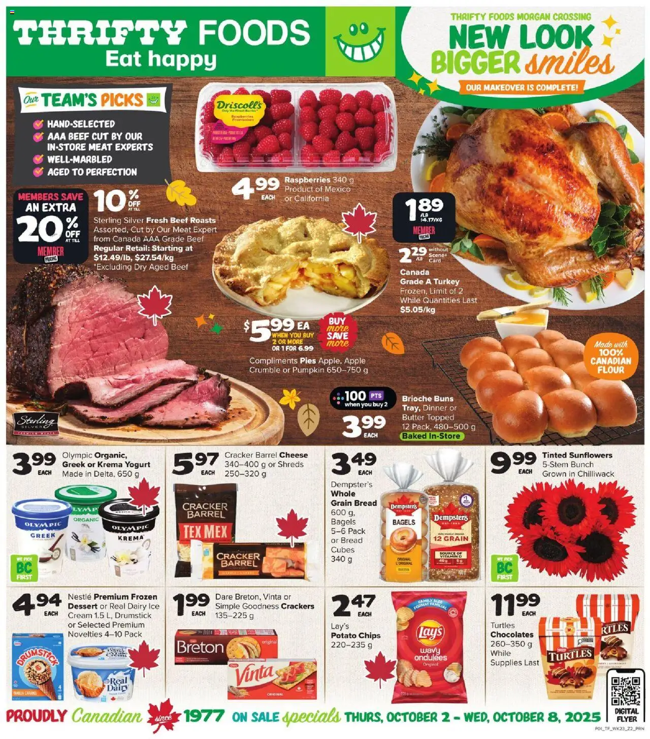 Thrifty Foods flyer valid from Oct 02, 2025 - page number 1
