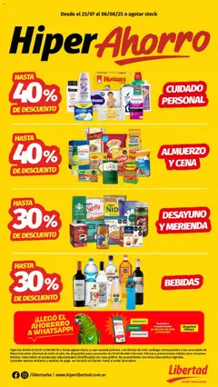 Vista previa del folleto de la tienda Hipermercado Libertad válido desde el 23/07/2025 