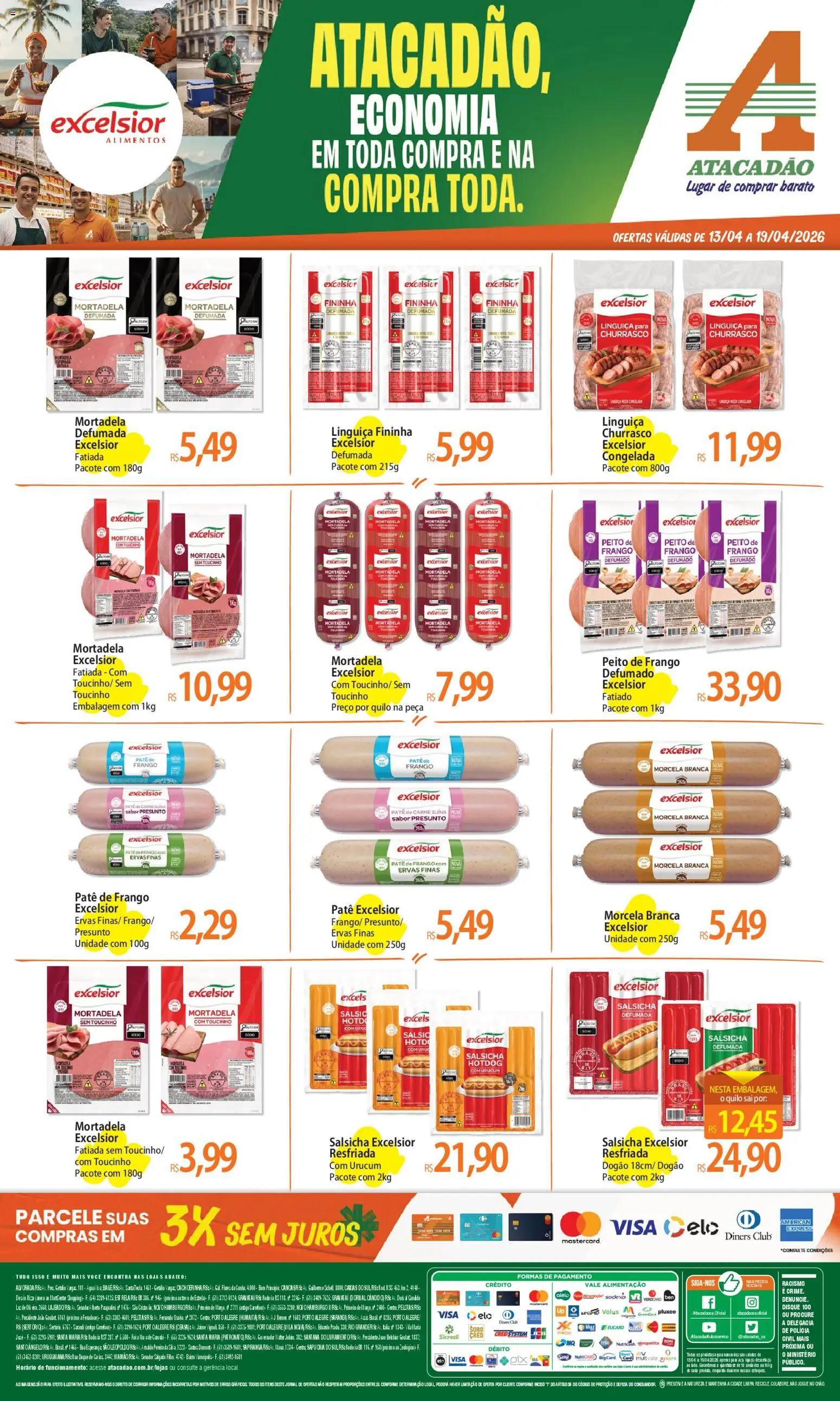 Pré-Visualização do folheto "Atacadão ofertas - RS" da loja Atacadão válido a partir de 13/04/2026