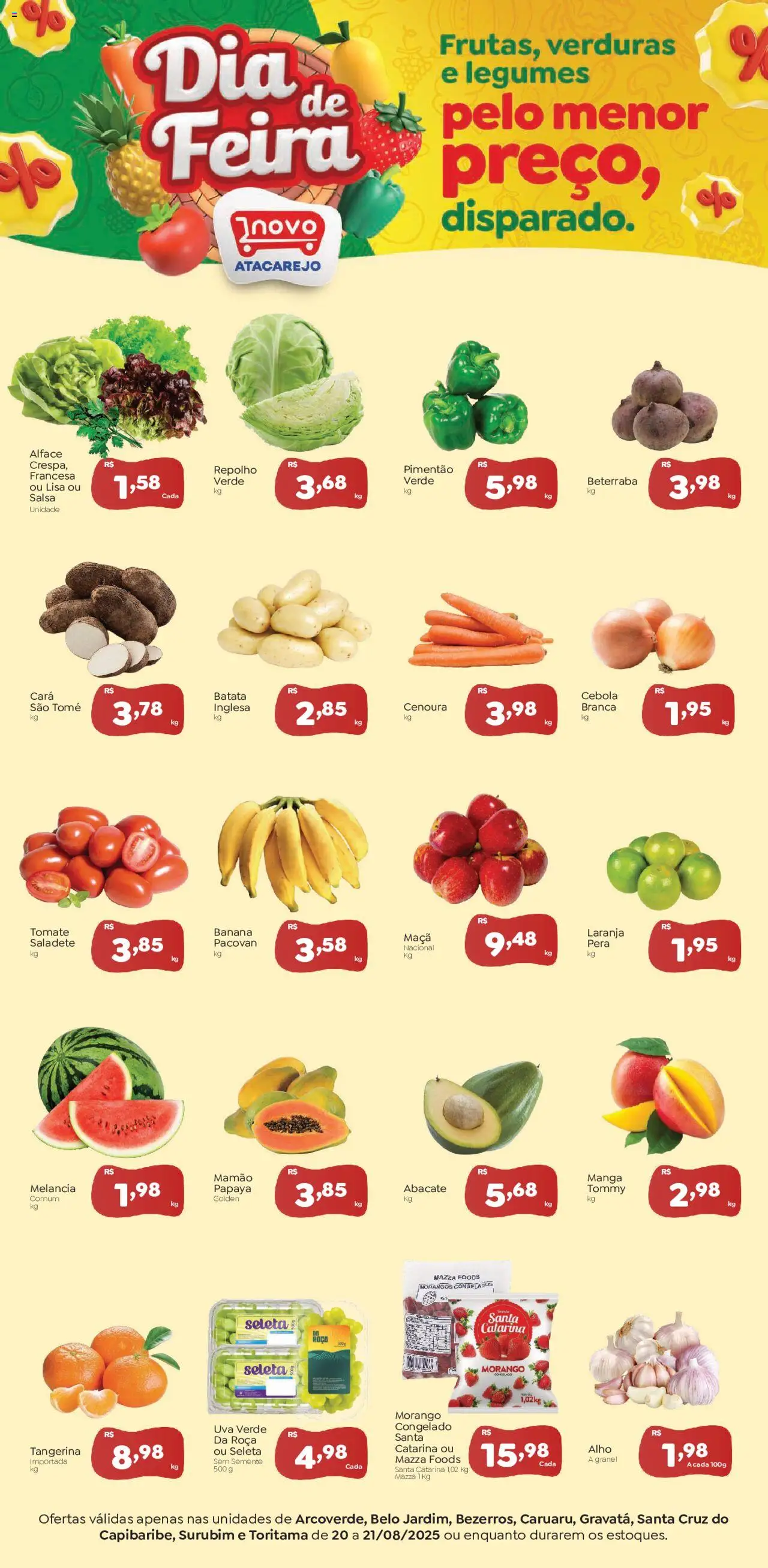 Novo Atacarejo folheto "Ofertas Dia de Feira" válido a partir de 20/08/2025 - número de página 1