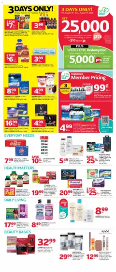 Un aperçu du dépliant Weekly flyer / circulaire du magasin Rexall est valide à partir 15 août 2025