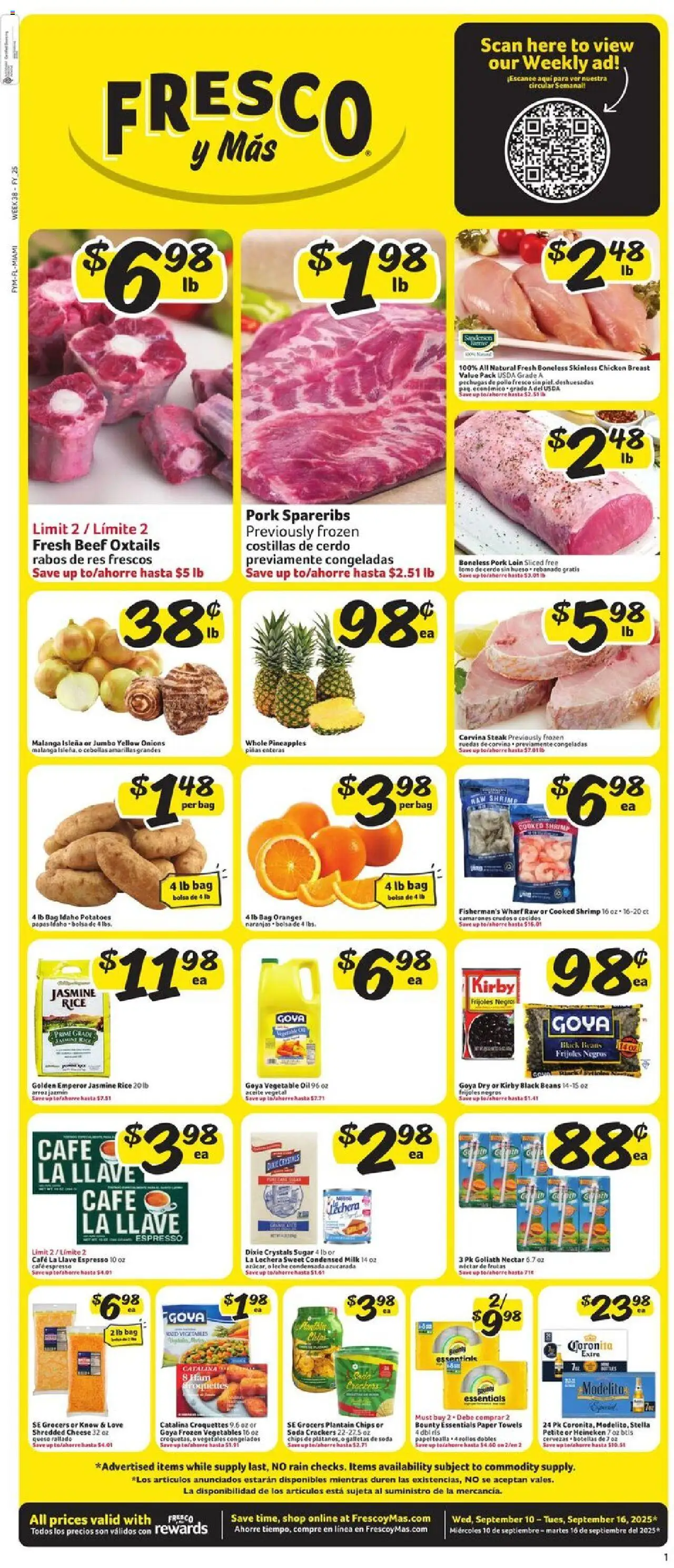 Fresco y Más Weekly Ad from 09/10/2025 - Flyer - Page number 1