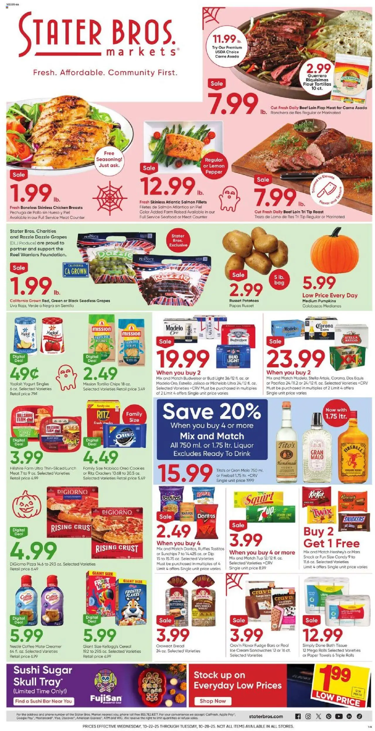 Stater Bros Weekly Ad from 10/22/2025 - Flyer - Page number 1
