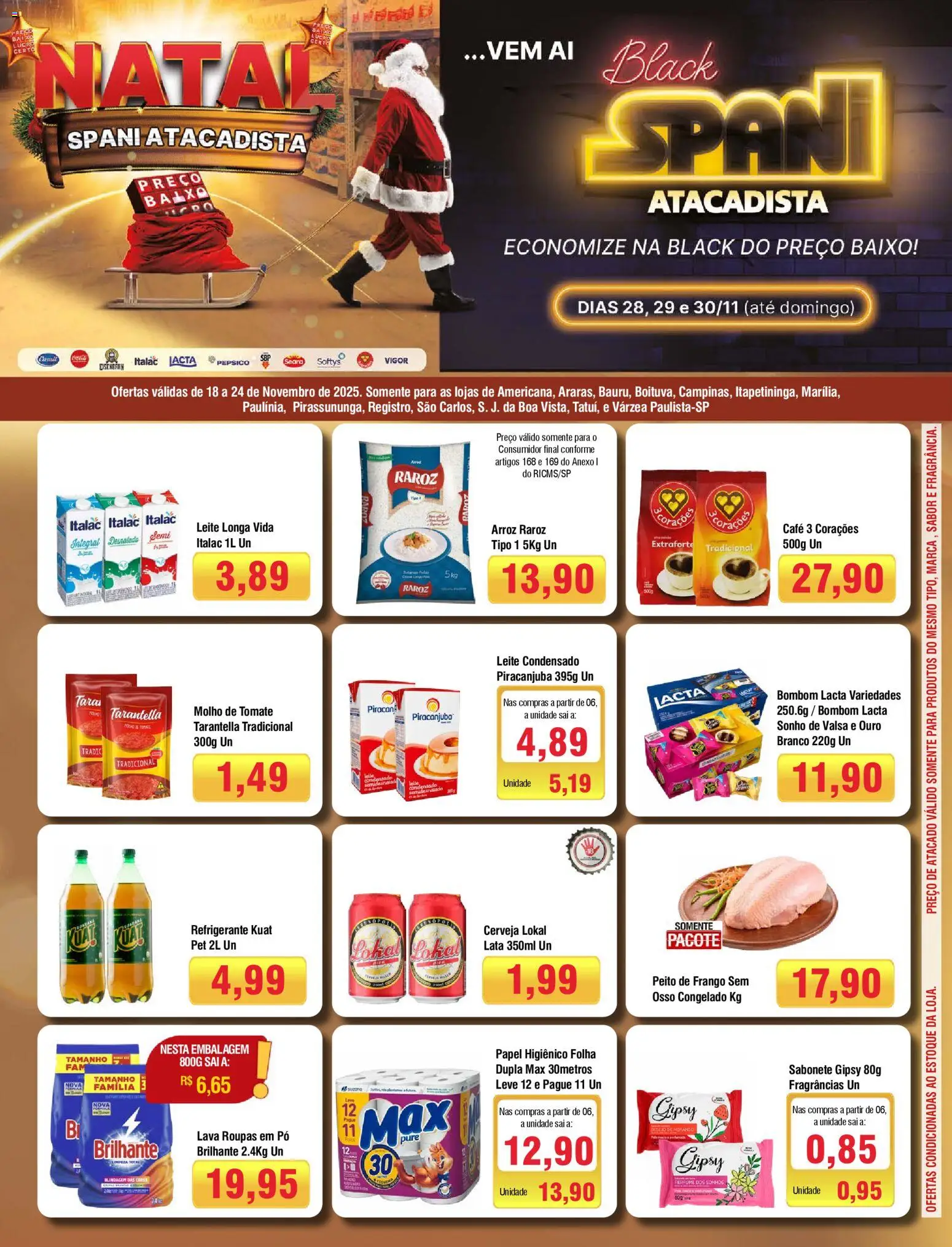 Pré-Visualização do folheto "Black Friday" da loja Spani Atacadista válido a partir de 18/11/2025