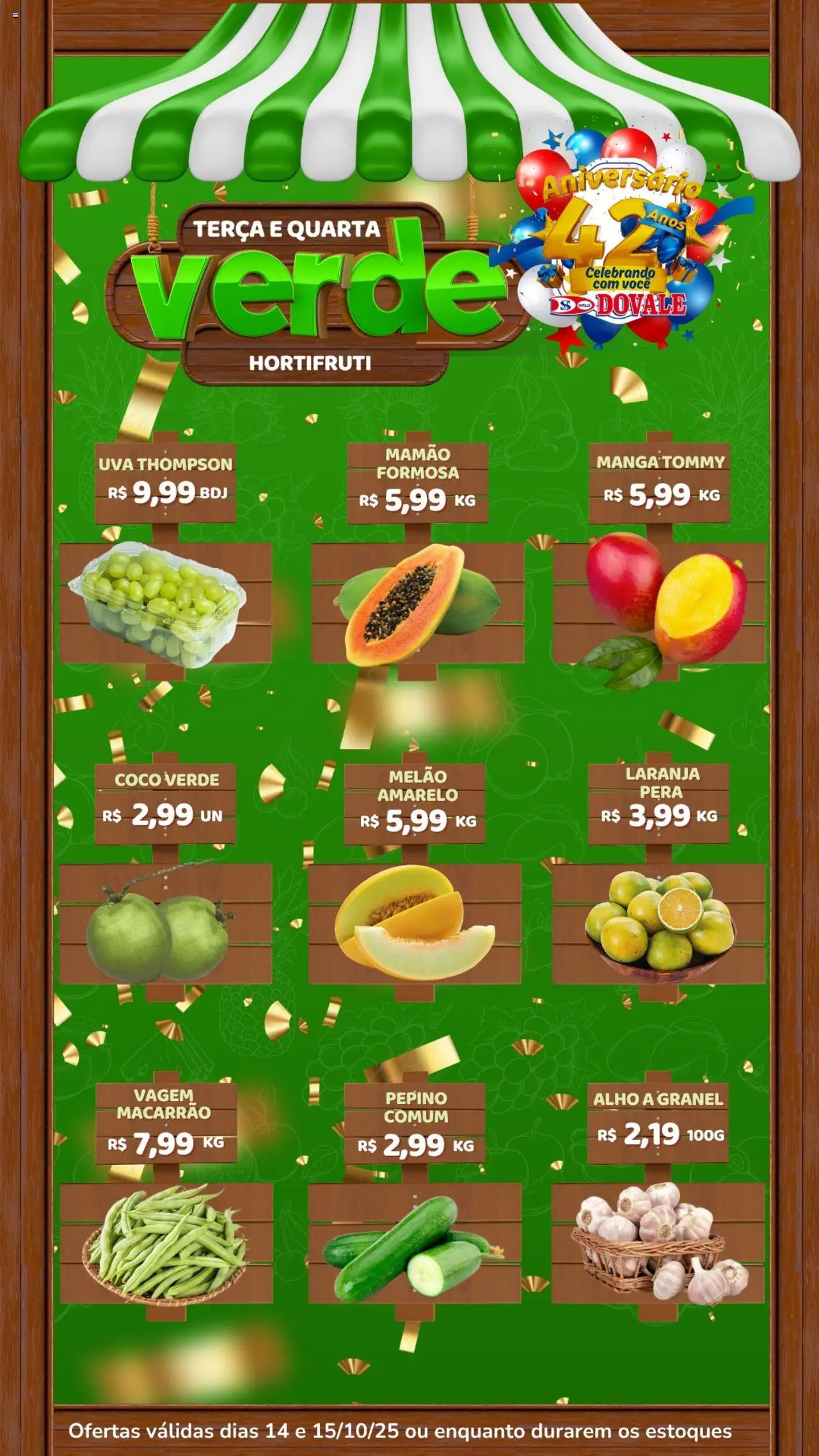 Dovale folheto "Ofertas Hortifruti" válido a partir de 14/10/2025 - número de página 1